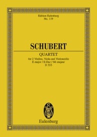 Schubert: String Quartet E major Opus 125/2 D 353 (Study Score) published by Eulenburg